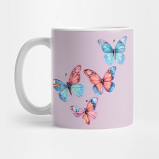 Colorful Monarch Butterfly Pattern in Watercolor Mug